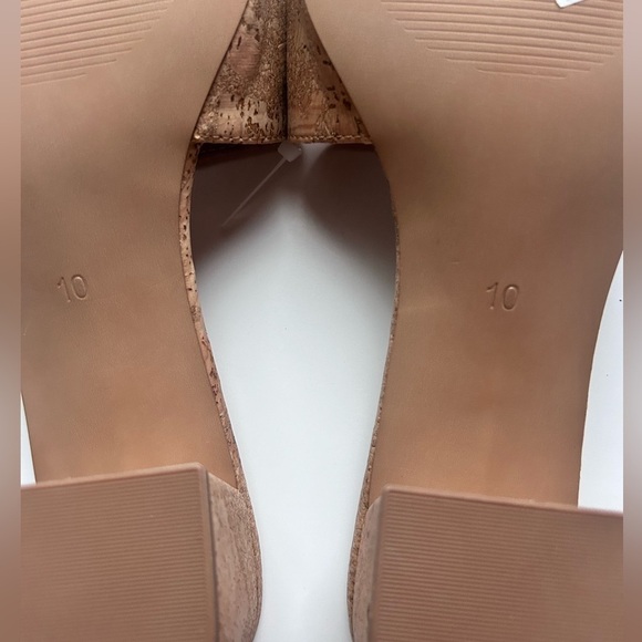 New Steve Madden brown , beige cork shoes sandals size 10 slip on - Picture 4 of 6